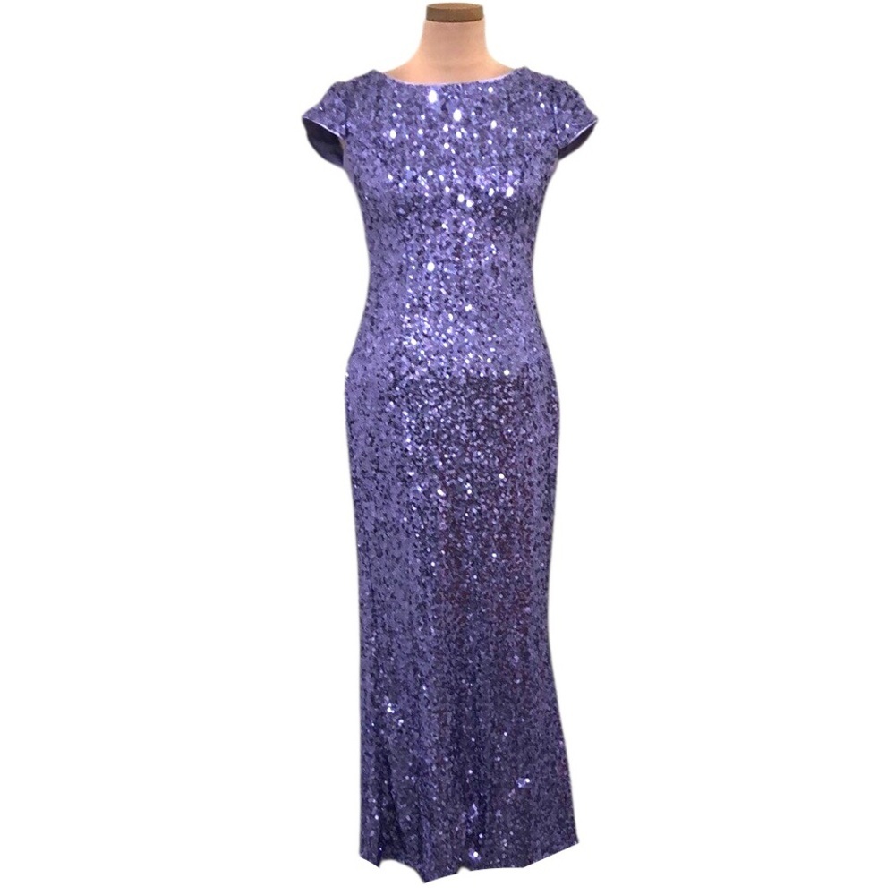 Jules & Cleo Prom Dress Size 2 Wisteria Lilac Purple Sequin